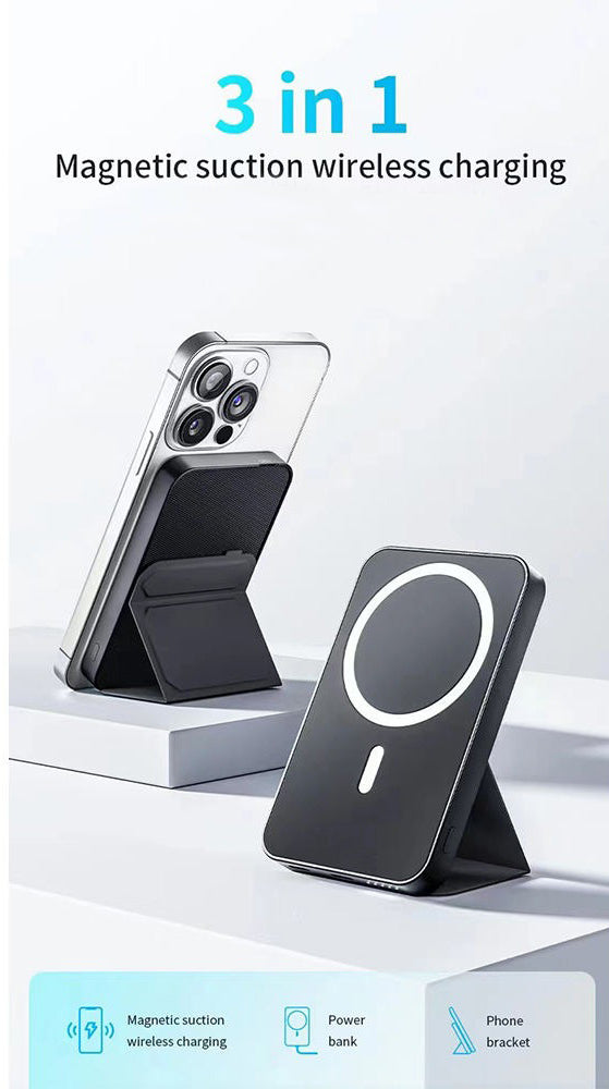 XUNDD 10000mAh Magnetic Wireless Charging Power Bank with 20W Fast Charging-6 Months Warranty With Hidden Foldable Stand Hold