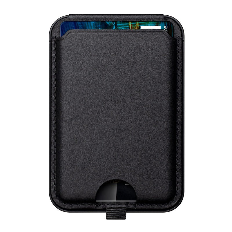 PU Leather Cell Phone Card Holder Wallet Magnetic Case for Back of Phone with Stand-iPhone