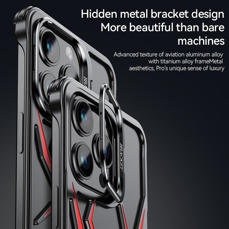 Spiderman Metal Machinery Ultra-thin Assemble Alloy Magnetic Aluminium Bare Metal Frame Holder - iPhone