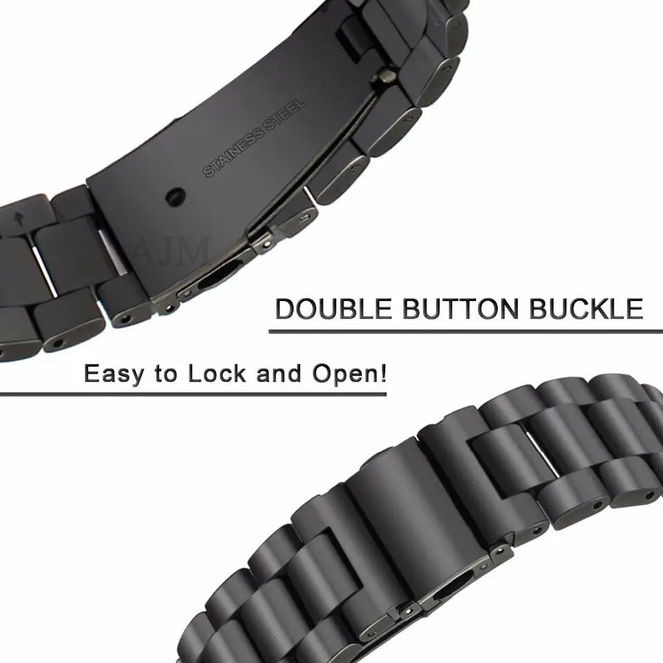 AJM Stainless Steel Metal Watch Belt - Apple Watch Straps 45mm 44mm 42mm, for iWatch Series 8 7 6 5 4 3 2 1 SE