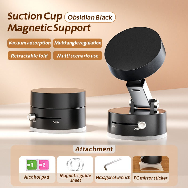 AJM Double Sided Extendable Vacuum Magnetic Suction Phone Holder for Shower|Car|Mirror Strong Vacuum Magnetic Phone Mount for All Phones