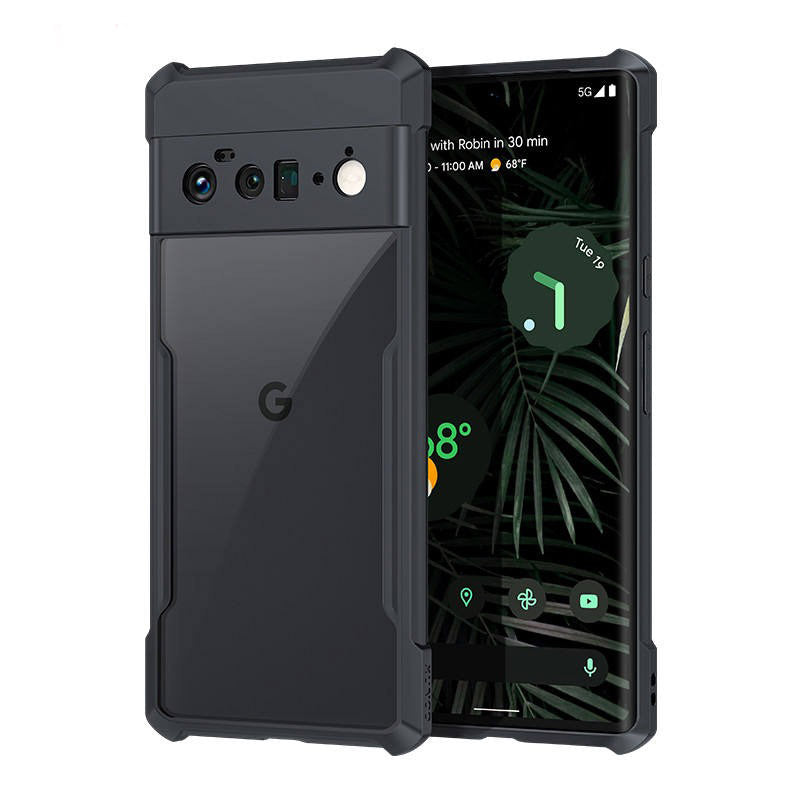 Acrylic Airbags Hinge Shockproof Transparent Case with Black Side Border - Pixel