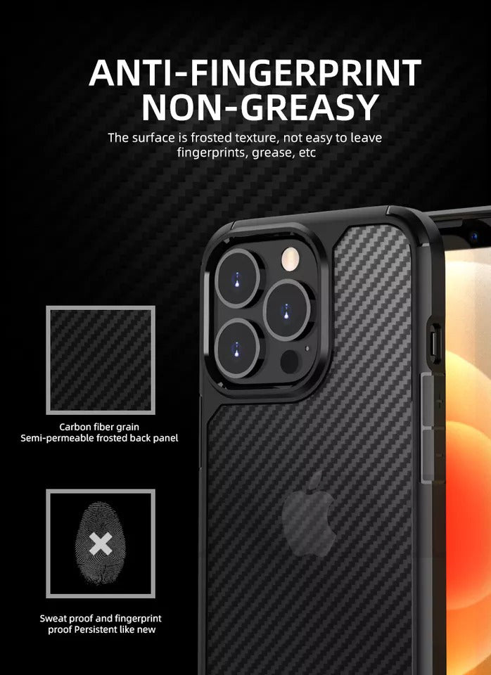 AJM Rugged Defender 2 in 1 Hybrid Armor Shockproof TPU Pc Matte Carbon Fiber Phone Case for Apple iPhone 11