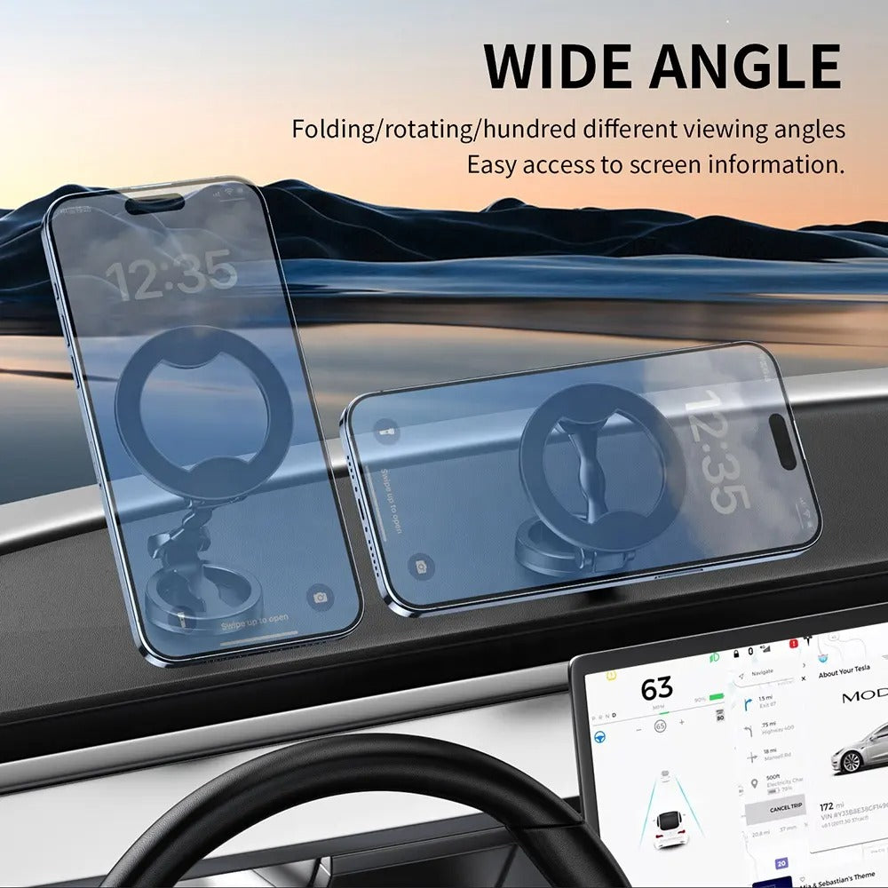 High Quality Folding Zinc Alloy 360 Rotatable Magnetic Car Mount Phone Holder
