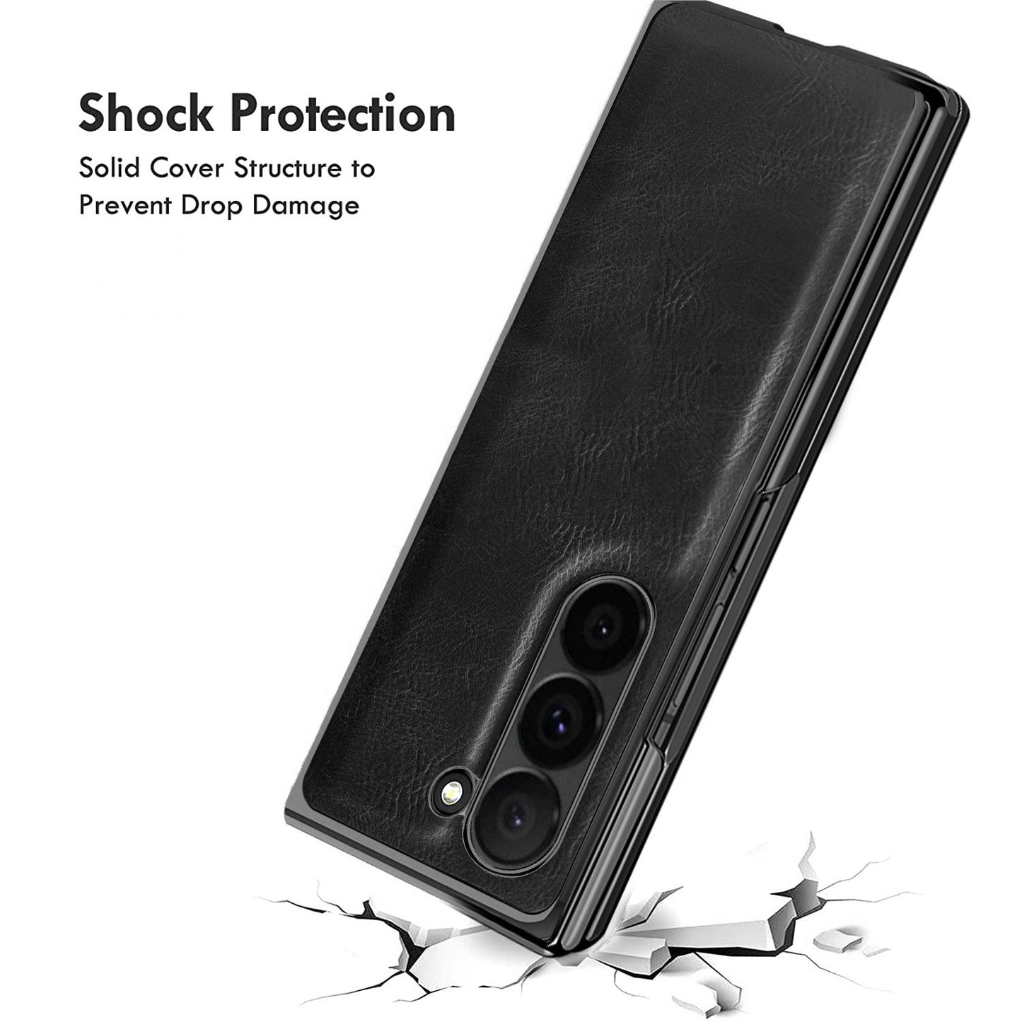 Luxury Business Leather Plating Cover with Screen Protector - Samsung