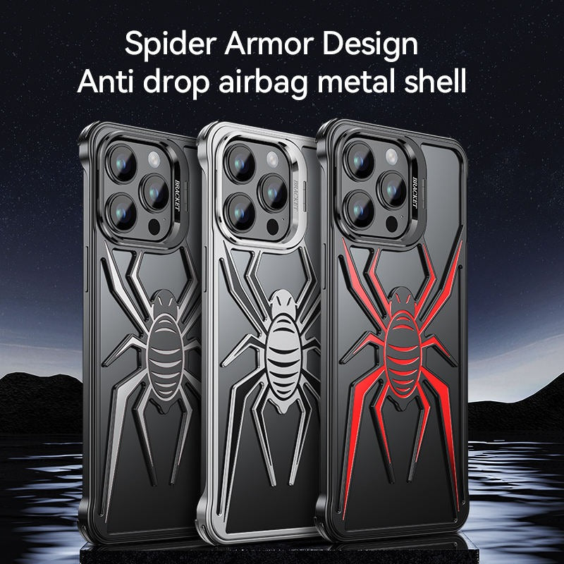 Spiderman Metal Machinery Ultra-thin Assemble Alloy Magnetic Aluminium Bare Metal Frame Holder - iPhone