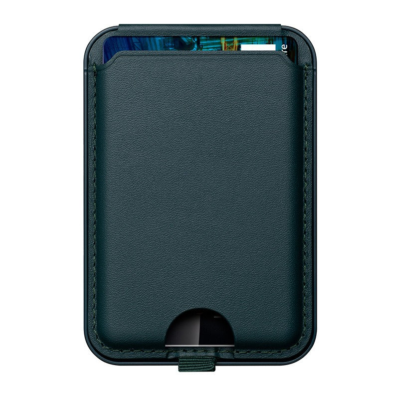 PU Leather Cell Phone Card Holder Wallet Magnetic Case for Back of Phone with Stand-iPhone