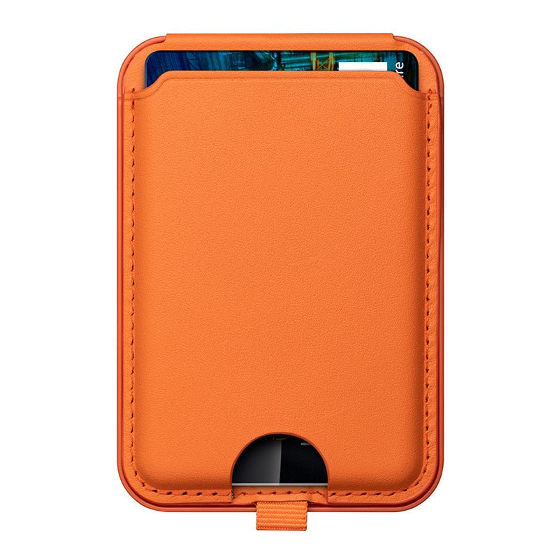 PU Leather Cell Phone Card Holder Wallet Magnetic Case for Back of Phone with Stand-iPhone