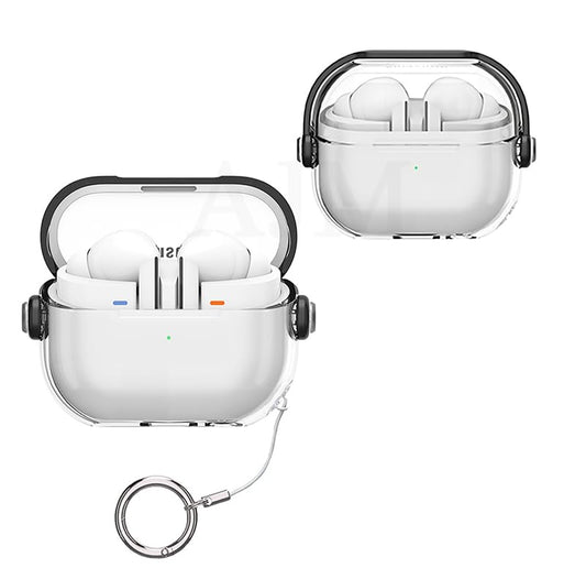 Samsung Galaxy Buds 3/3 Pro Headphones Clear Music Cool Luxury Protective Kickstand Case