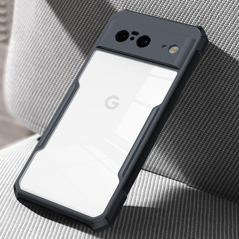 Acrylic Airbags Hinge Shockproof Transparent Case with Black Side Border - Pixel