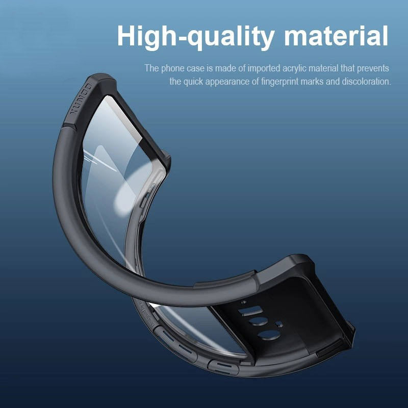 Acrylic Airbags Hinge Shockproof Transparent Case with Black Side Border - Pixel