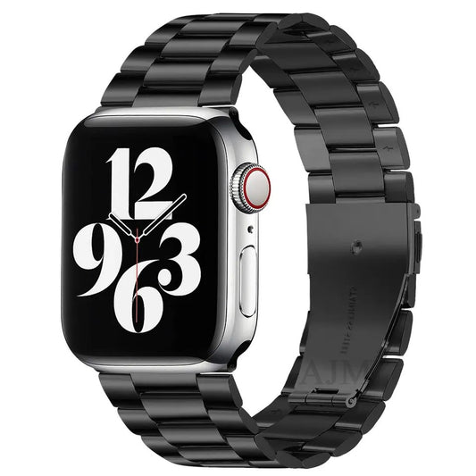 AJM Stainless Steel Metal Watch Belt - Apple Watch Straps 45mm 44mm 42mm, for iWatch Series 8 7 6 5 4 3 2 1 SE