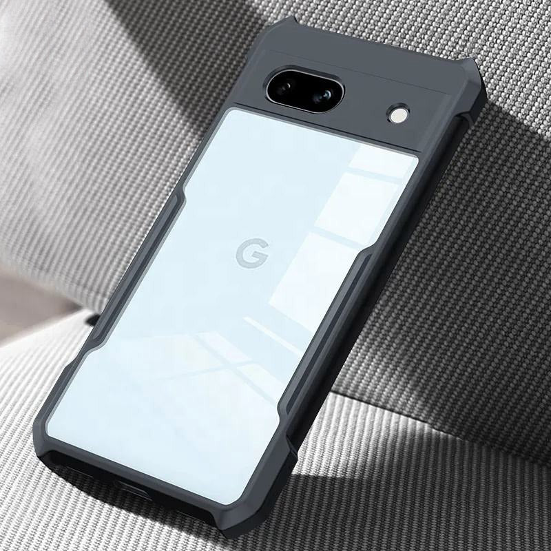 Acrylic Airbags Hinge Shockproof Transparent Case with Black Side Border - Pixel