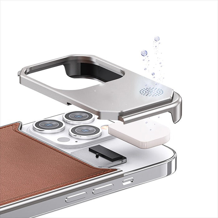 Aluminum Alloy Metal Luxury Leather Phone Case - iPhone