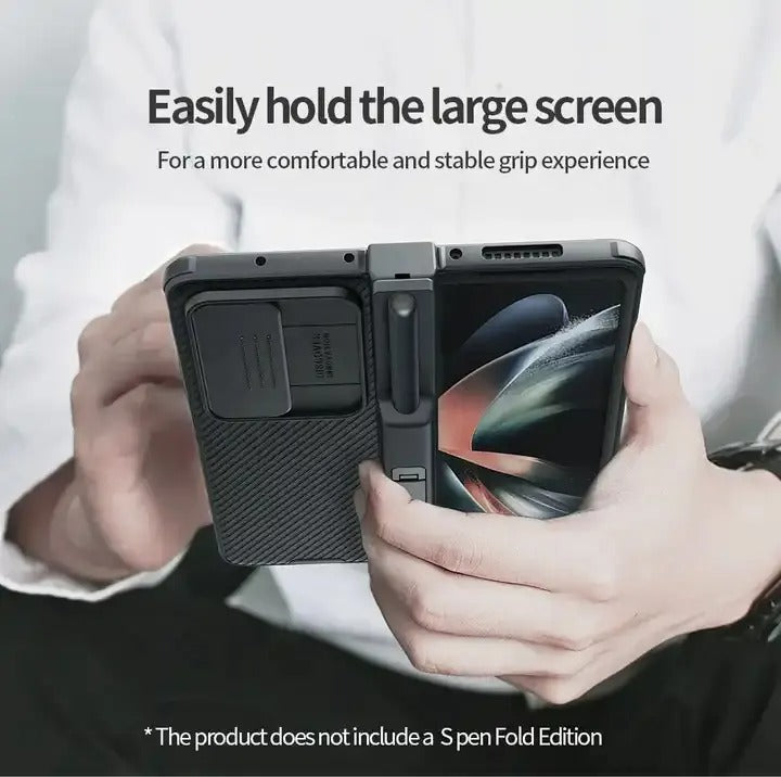 Nillkin Bumper Case For Samsung Galaxy Z Fold 4 Standing Cover With S Pen Holder and Kickstand