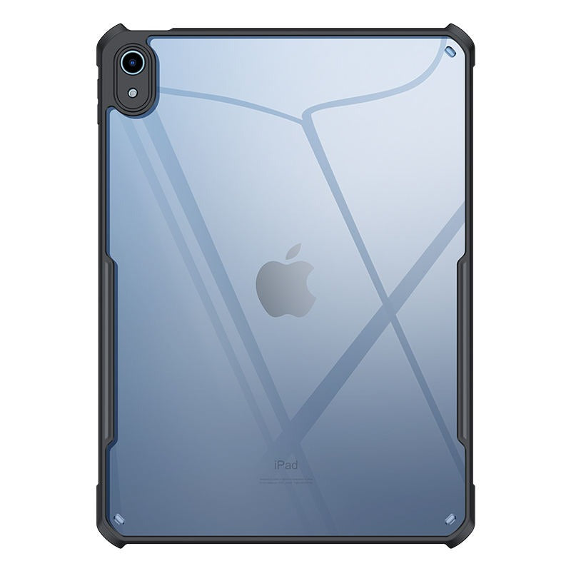 Acrylic Airbags Hinge Shockproof Transparent Case with Black Side Border - Apple iPad