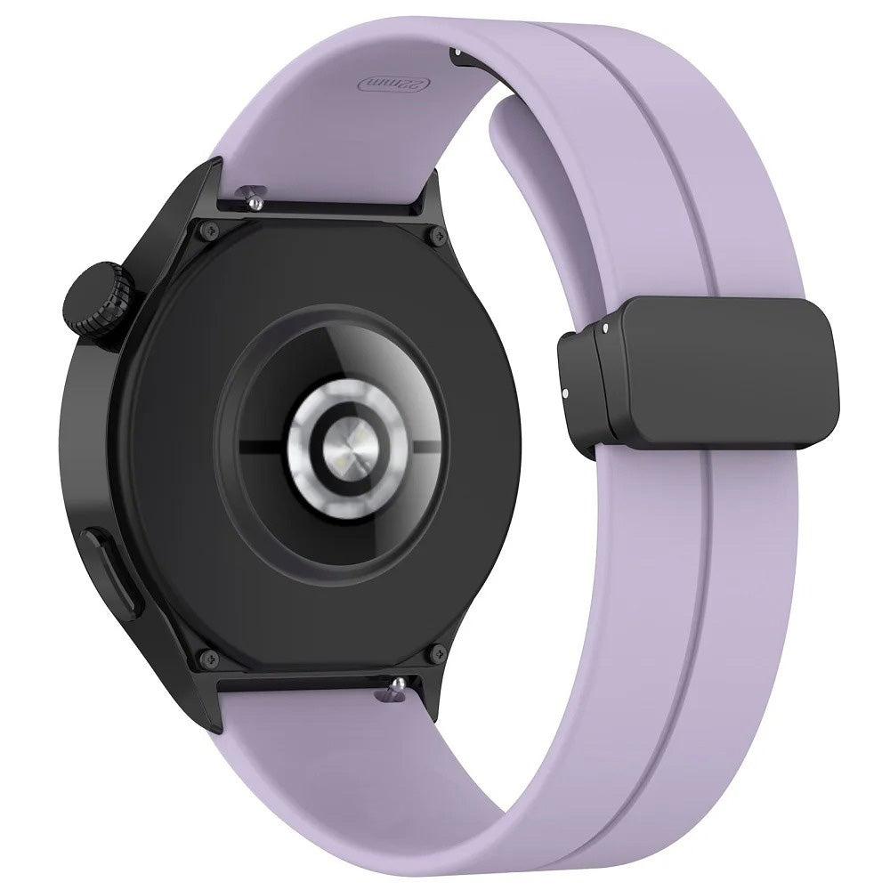 AJM Silicone Smooth Strap Magnetic Adjustable Folding Buckle Strap - 20mm Belt Watches