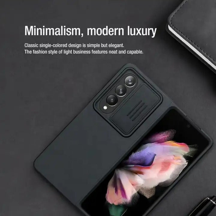 Nillkin Bumper Case For Samsung Galaxy Z Fold 4 Standing Cover With S Pen Holder and Kickstand