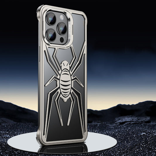 Spiderman Metal Machinery Ultra-thin Assemble Alloy Magnetic Aluminium Bare Metal Frame Holder - iPhone