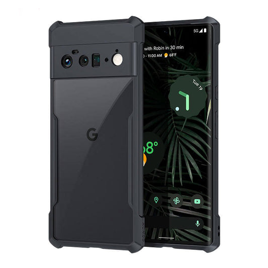 Acrylic Airbags Hinge Shockproof Transparent Case with Black Side Border - Pixel