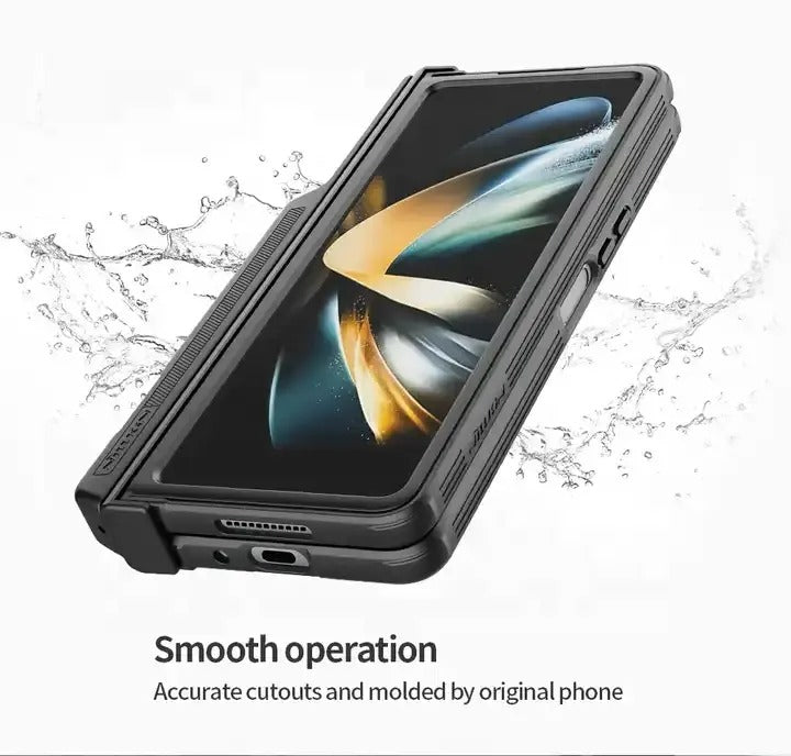 Nillkin Bumper Case For Samsung Galaxy Z Fold 4 Standing Cover With S Pen Holder and Kickstand