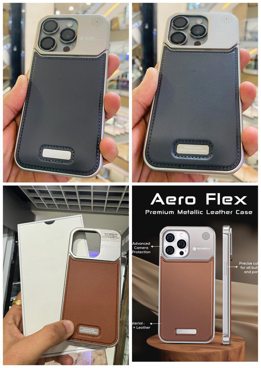 Aluminum Alloy Metal Luxury Leather Phone Case - iPhone
